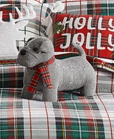 Levtex Spencer Plaid Dog Shaped Decorative Pillow