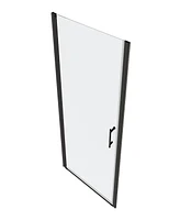 1 3/8" adjustment, universal pivot shower door, open outside, with 1/4" tempered glass
