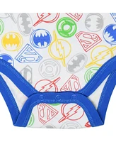 Dc Comics Justice League Green Lantern The Flash Superman Baby 5 Pack Bodysuits Newborn to Infant