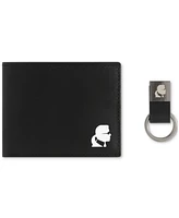 Karl Lagerfeld Men's Logo Graphic Wallet & Keychain