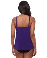 Miraclesuit Draped Tankini Top High Waist Bottoms