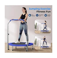 SereneLife Sports Jumping Fitness Trampoline With Adjustable Handrail