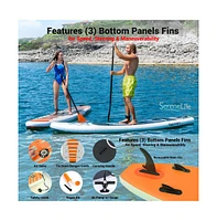 SereneLife Free-Flow Inflatable Stand-Up Paddle-Board (Sup), 10.5 ft.