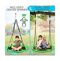 SereneLife Kids Fun Tent Rope Swing Kit with Saucer Seat and Tent, 40 Inches