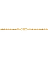 Interlocking Circle Station Rope Link 18" Collar Necklace in 10k Gold