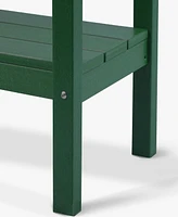 55" Outdoor Patio Hdpe Adirondack 2-Tier Shelf Console Table