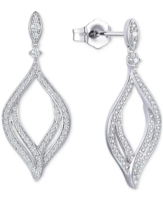 Diamond Drop Earrings (1/2 ct. t.w.) in 10k White Gold