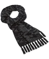 Karl Lagerfeld Men's Camouflage Fringe-Trim Scarf