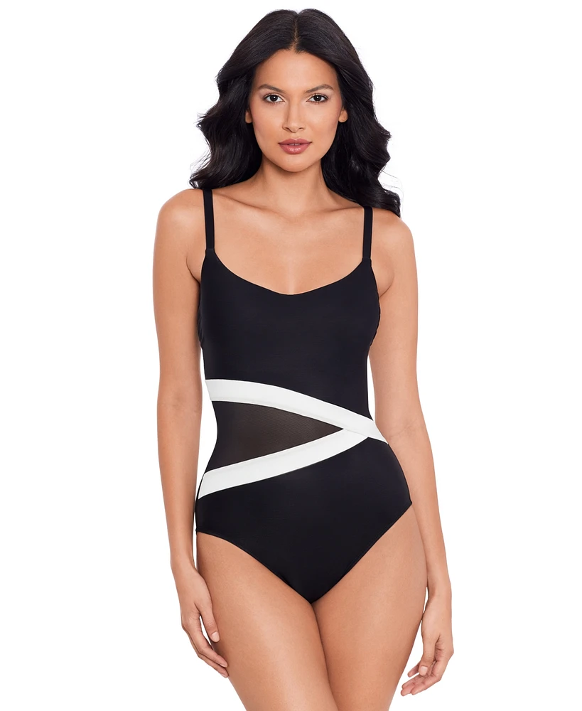 Miraclesuit Women's Spectra Lyra Underwired Mesh One-Piece Swimsuit