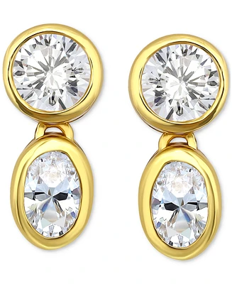 Giani Bernini Cubic Zirconia Octagon & Square Drop Earrings in 18k Gold-Plated Sterling Silver, Created for Macy's