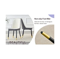 Streamdale Furniture Table and chair set.Modern Extendable Mdf Dining Table.The table has a telescopic design, suitable for gatherings of different si