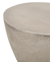 Simplie Fun Hourglass Concrete Side Table: Modern, Durable, Outdoor-Ready