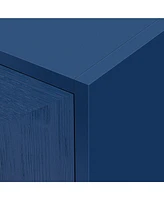 Versatile Four-Door Sideboard with Brushed Doors and Fir Veneer, Featuring Elegant Handles, Perfect for Various Spaces.