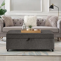 Modern Large Comfort Sofa Ottoman with Storage, Modular Sectional Storage Ottoman With Wheels For Living Room, Lounge Ottoman, Couch Storage Ottoman