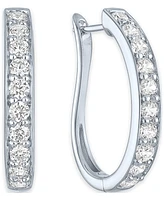 Forever Grown Diamonds Lab-Grown Diamond Hoop Earrings (1 ct. t.w.) in Sterling Silver or 14k Gold-Plated Sterling Silver