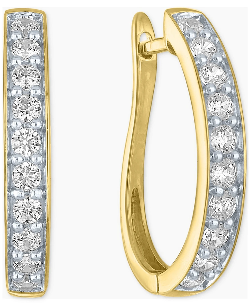 Forever Grown Diamonds Lab-Grown Diamond Hoop Earrings (1 ct. t.w.) Sterling Silver or 14k Gold-Plated