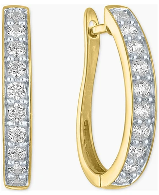 Forever Grown Diamonds Lab-Grown Diamond Hoop Earrings (1 ct. t.w.) Sterling Silver or 14k Gold-Plated