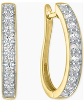 Forever Grown Diamonds Lab-Grown Diamond Hoop Earrings (1 ct. t.w.) Sterling Silver or 14k Gold-Plated