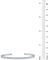 Forever Grown Diamonds Lab-Grown Diamond Flexible Cuff Bangle Bracelet (1/2 ct. t.w.) in Sterling Silver