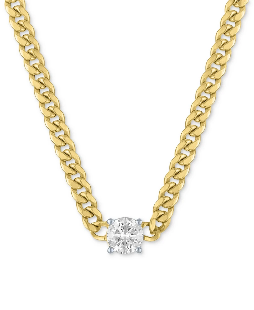 Forever Grown Diamonds Lab-Grown Diamond Necklace (1/2 ct. t.w.) in 14k Gold-Plated Sterling Silver