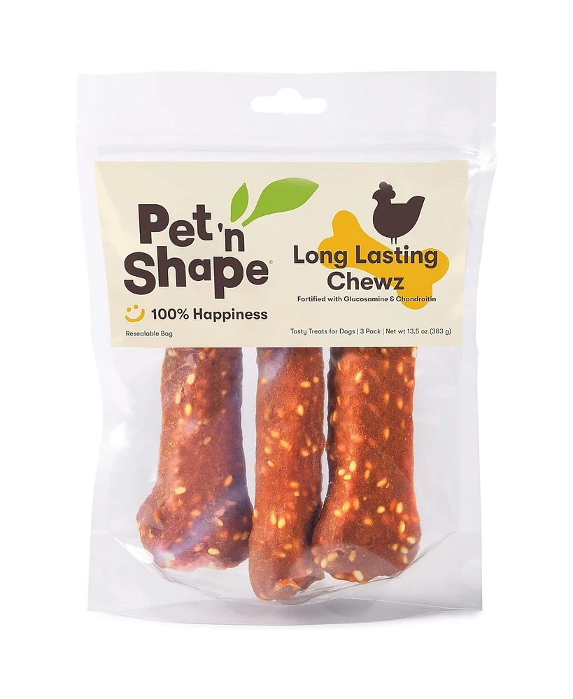 Pet 'n Shape Long Lasting Chicken Chewz 6" Bone 3pk