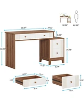 Tribesigns Computer Desk with 4 Drawers, 51