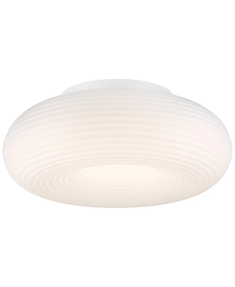 Possini Euro Design Sandringham 19 3/4" Wide Sanded White Led Ceiling Light