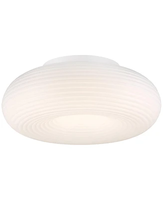 Possini Euro Design Sandringham 19 3/4" Wide Sanded White Led Ceiling Light