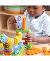 Kaplan Early Learning Snap and Stack Thistle Blocks - 160 Pieces - Assorted pre