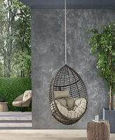 Teardrop Hanging Chair With Water-Resistant Cushions And 8Ft Chain (Professional Installation Required)