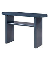 Streamdale Furniture Elegant Minimalist Console Table with Rounded Edges and Sturdy Shelf Design for Entryway, Living Room(Navy)