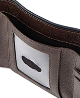 Cole Haan Men's Leather Trifold Wallet with Contrast Color Edge