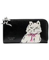 kate spade new york Whiskers Saffiano Leather Zip Around Continental Wallet