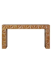 Modern Geometric Wooden Console Table