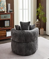 Streamdale Furniture Memory Foam Bean Bag Chairs for Adults/Teens with Filling, Bean Bag Lazy Sofa with Ultra Soft Chenille Cover, Round Bean Bag, Ind