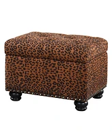 Convenience Concepts 24" Printed Fabric 5th Avenue Storage Ottoman