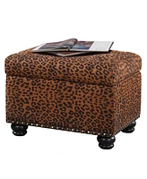 Convenience Concepts 24" Printed Fabric 5th Avenue Storage Ottoman