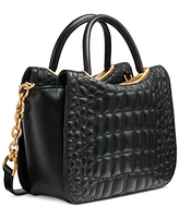 Donna Karan New York Jericho Quilted Croc Leather Crossbody