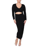 Rachel Roy Women's Textured Cutout Midi Dress