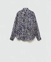 Mango Women's Lyocell Printed Shirt