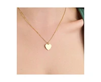 Little Sky Stone Lev Heart Pendant Charm Necklace in 14K Gold-Plated Sterling Silver