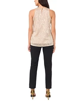 Vince Camuto Women's Metallic-Print Sleeveless Top