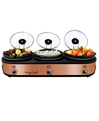 MegaChef Triple Quart Slow Cooker and Buffet Server