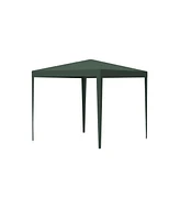 10'x10' Party Tent Outdoor Heavy Duty Gazebo Wedding Canopy + 4 Removable Walls, Green