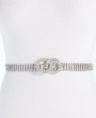 I.n.c. International Concepts Double Circle Crystal Mesh Belt, Created for Macy's