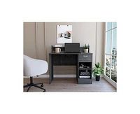 Depot E-Shop Vera Computer Desk with Top Open Shelf, 1-Drawer and 2-Storage Shelves