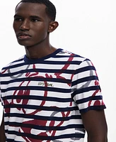 Desigual Men's Striped T-shirt and Mickey