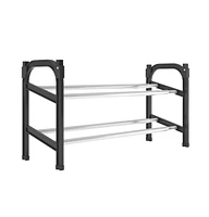 vidaXL Extendable Shoe Rack with 2 Shelves 46.9"x9.4"x14.6"