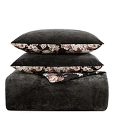 Betsey Johnson Solid Velvet -Pc. Duvet Cover Set