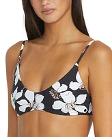 Volcom Juniors' Midnight Lily Printed Crop Bikini Top